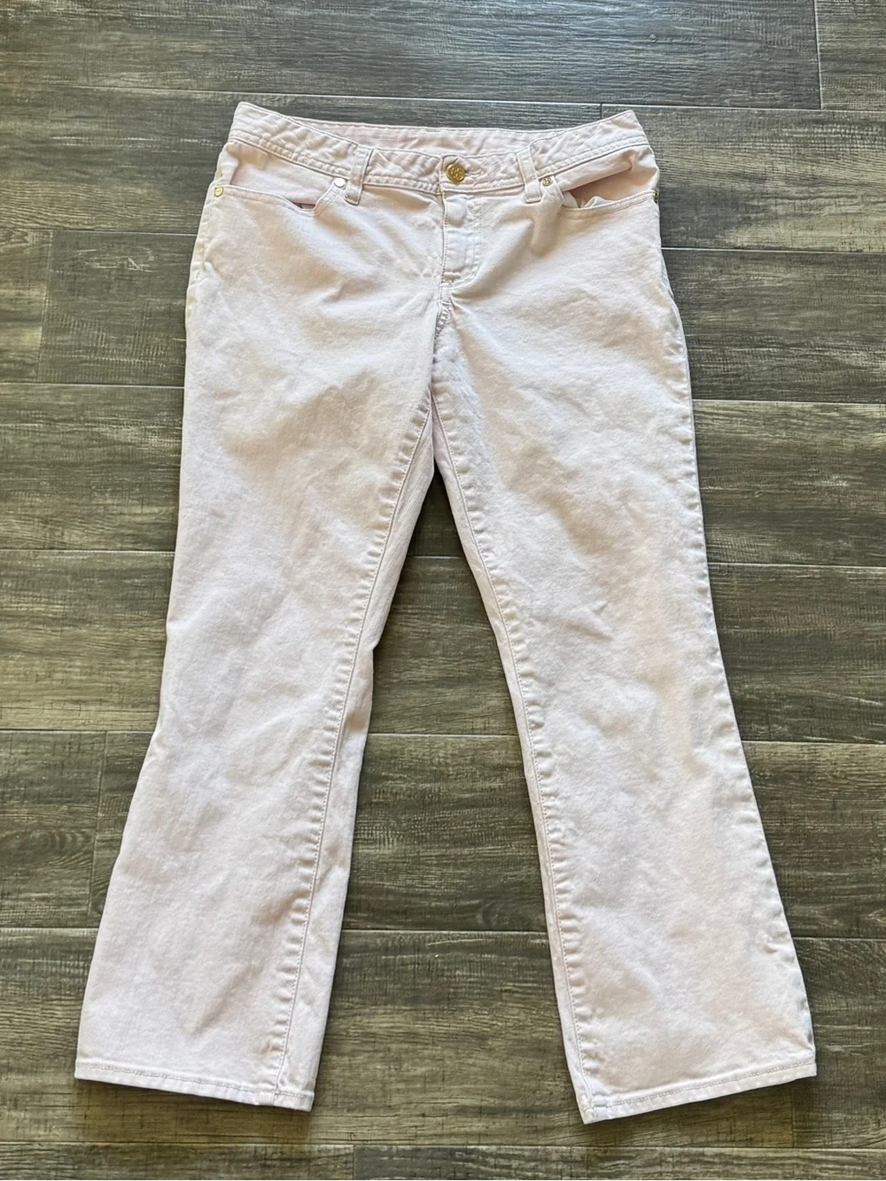 Tory Burch cropped light pink jeans 29